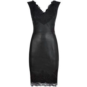 REISS leather Etty Dress